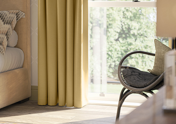 Kyoto Faux Silk, Gold - Made to Measure Curtains - Image 5